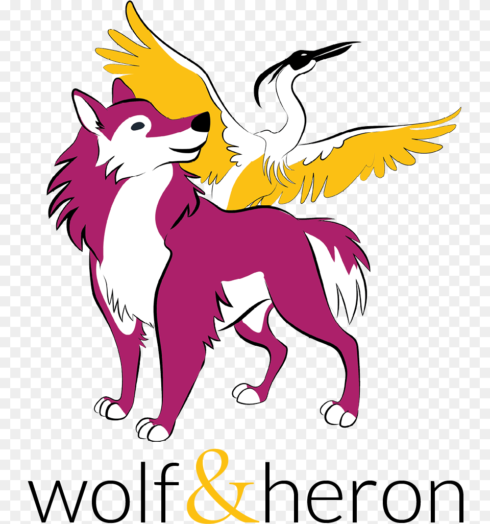Logo Primary Wolf And The Heron, Animal, Bird, Fish, Sea Life Free Png Download