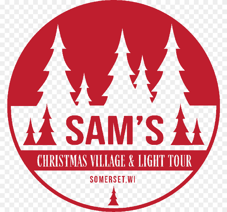 Logo Sam39s Christmas Village In Somerset Wisconsin, Sticker Png Image