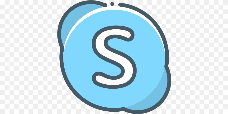 Logo Skype Icon Of Social Media Logo Skype Icon, Text, Disk, Symbol, Number Free Png
