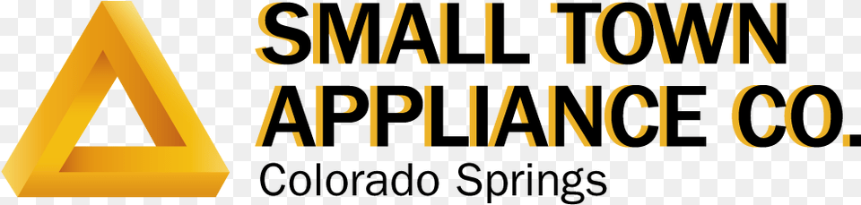 Logo Small Town Appliance Co, Triangle, Text Free Png