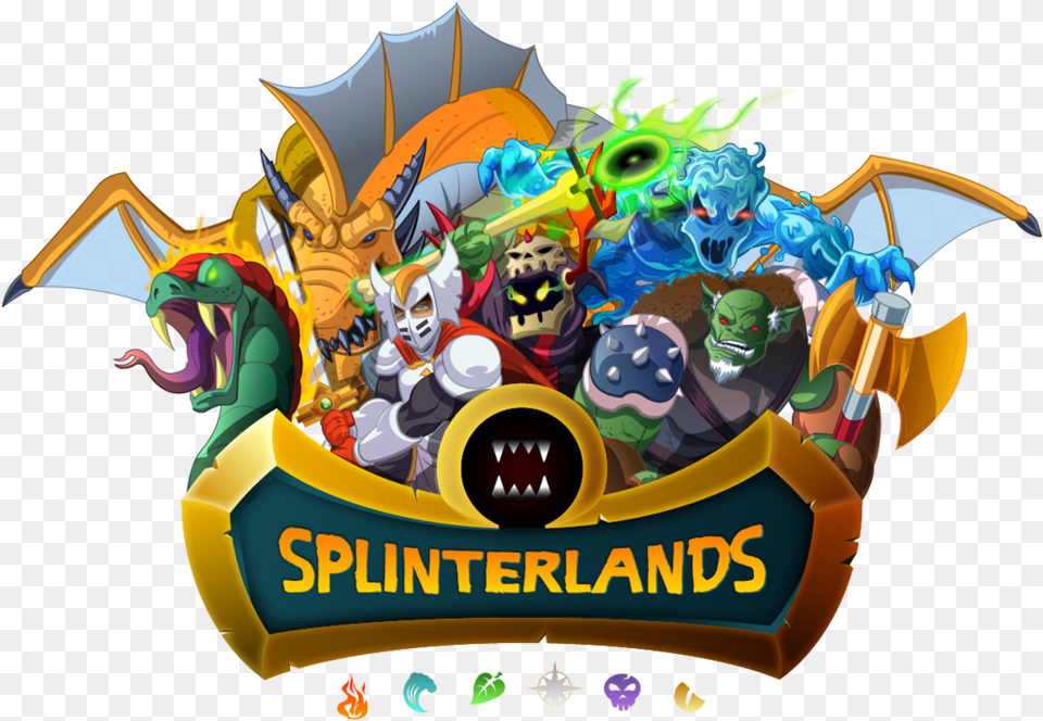 Logo Splinterlands Characters Beta, Carnival, Crowd, Person, Dragon Free Png Download