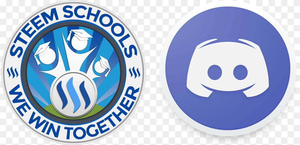 Logo Steemschools Y Discord Discord, Emblem, Symbol, Badge, Disk Free Png