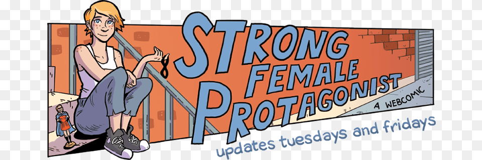 Logo Strong Female Protagonist Comic, Book, Comics, Publication, Person Png Image