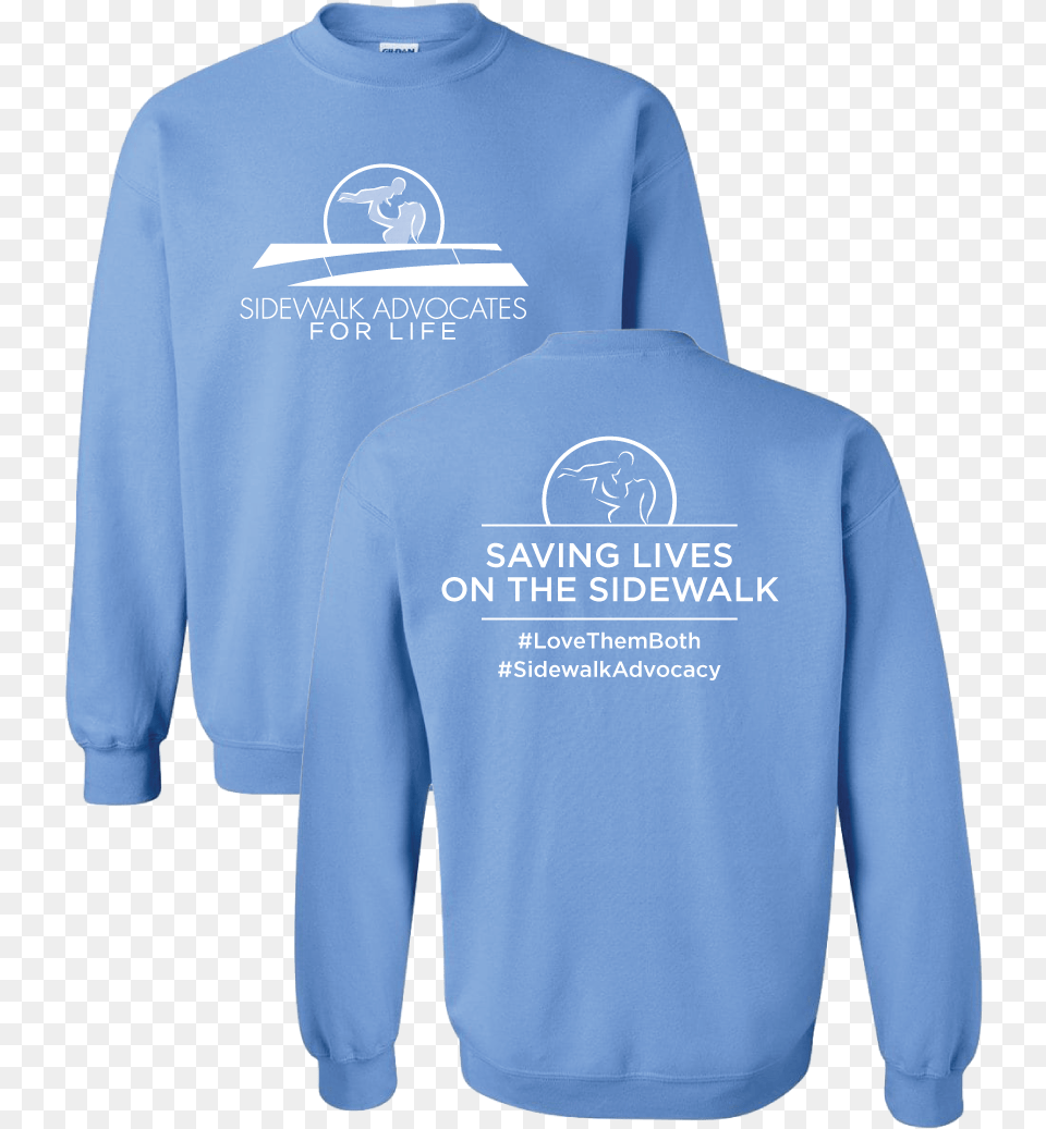 Logo Sweatshirt In Light Blue Sweatshirt, Clothing, Knitwear, Long Sleeve, Sweater Free Transparent Png