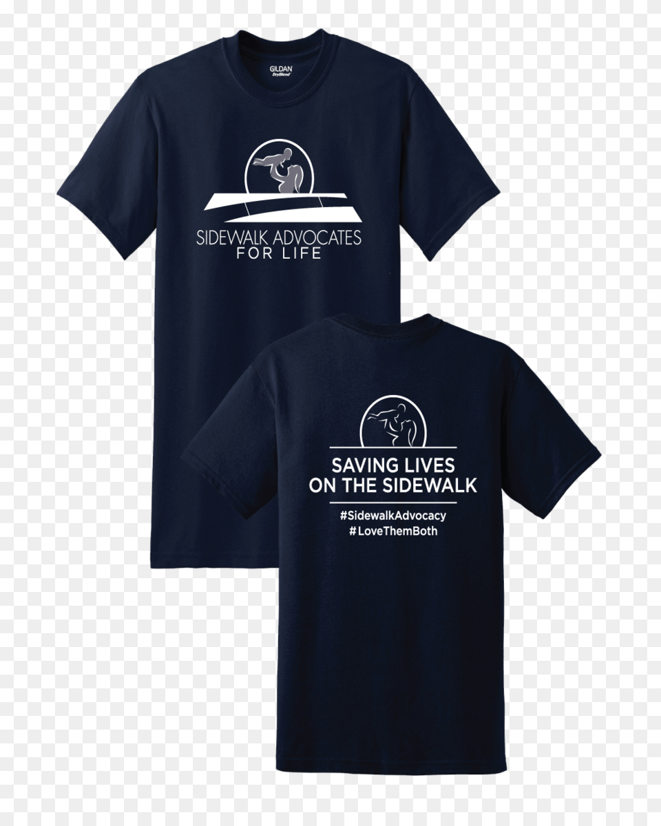 Logo Tee In Navy Blue Sidewalk Advocates For Life Store, Clothing, Shirt, T-shirt Png Image