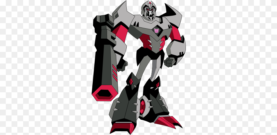 Logo Transformers Animated Series Megatron, Adult, Male, Man, Person Free Png Download