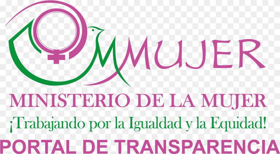 Logo Transparencia Ministerio De La Mujer, Purple, Text Png