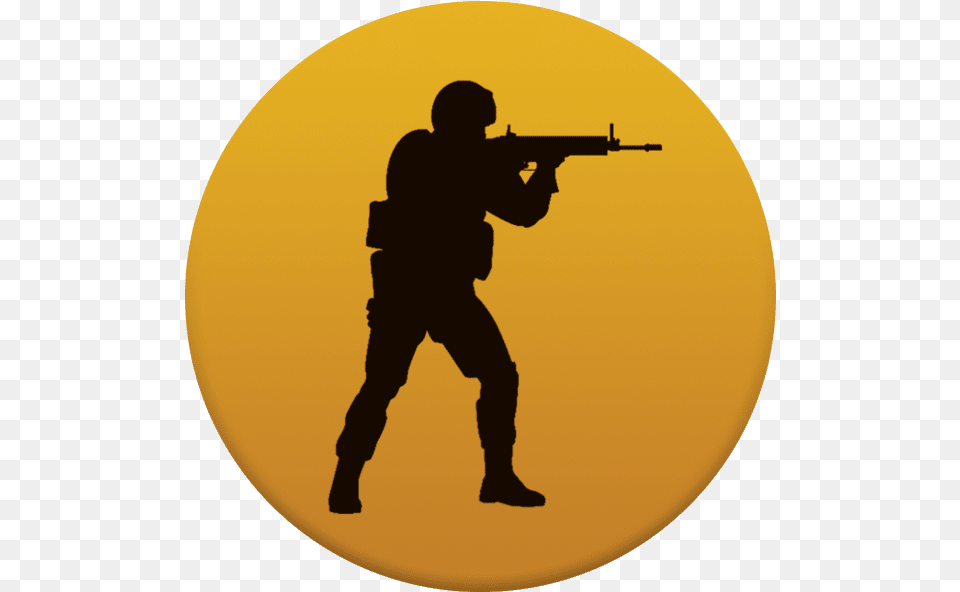 Logo Transparent Counter Strike Global Offensive Logo, Silhouette, Adult, Firearm, Gun Free Png Download