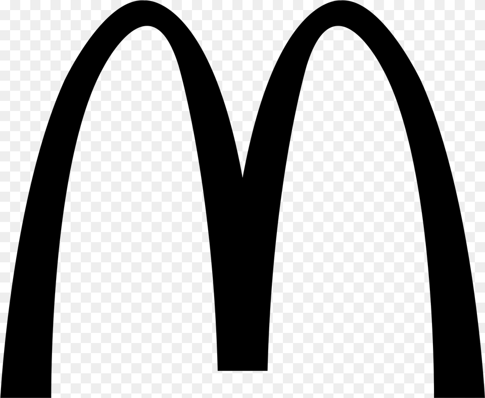 Logo Mcdonalds Logo Black And White, Gray Free Transparent Png