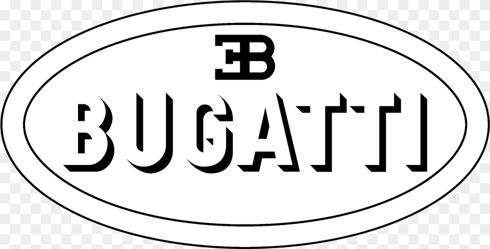 Logo Transparent Svg Vector White Bugatti Logo, Oval, Text Free Png Download