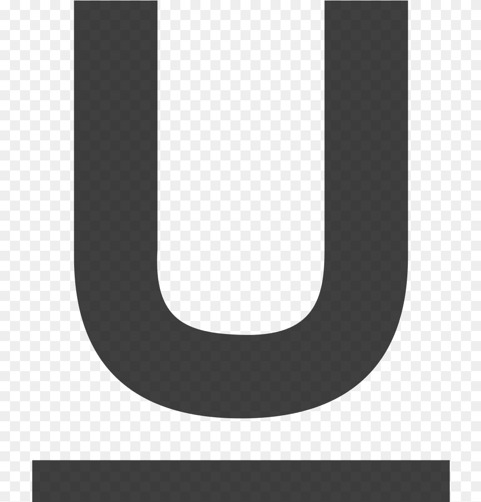 Logo U With Underline Black And White, Gray Free Png Download