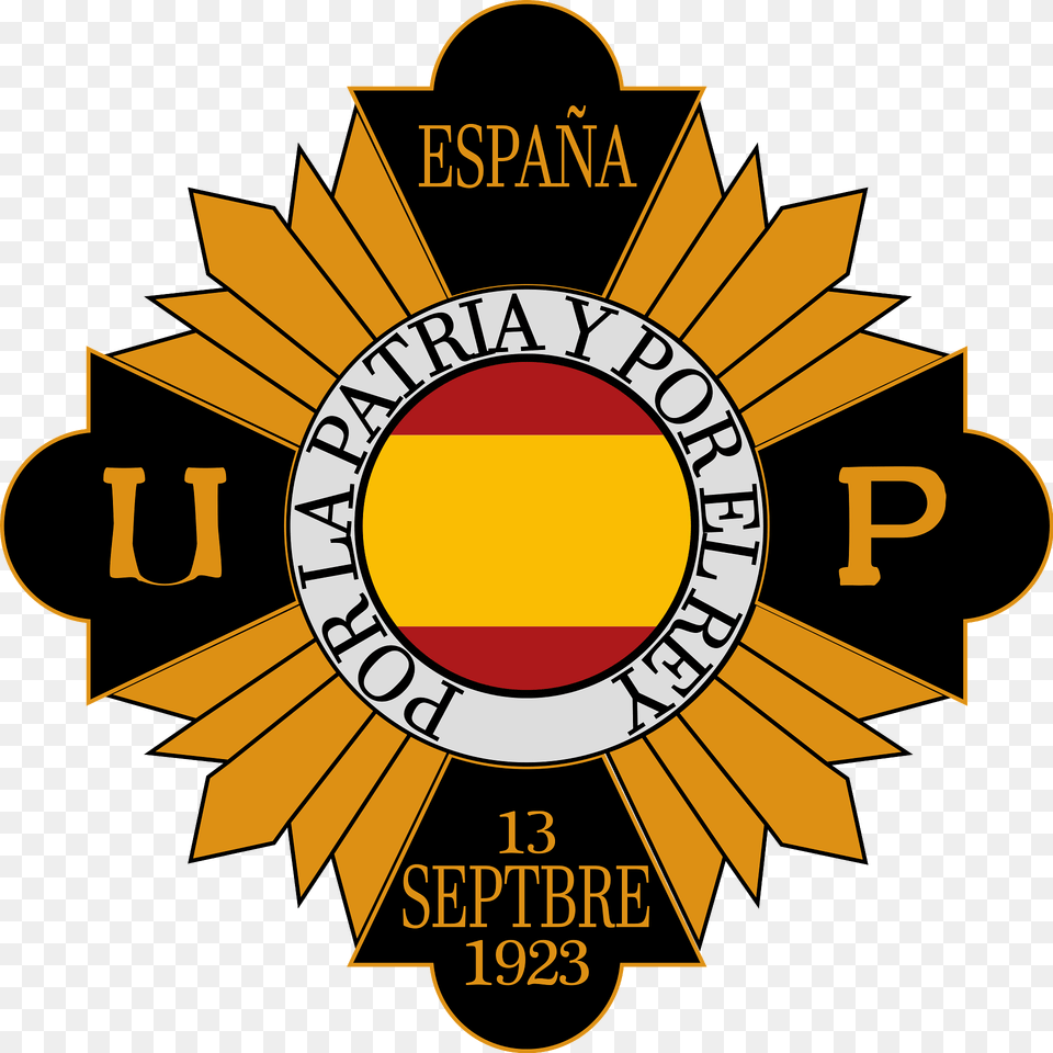 Logo Union Patriotica Spain Clipart, Badge, Symbol, Dynamite, Weapon Free Transparent Png