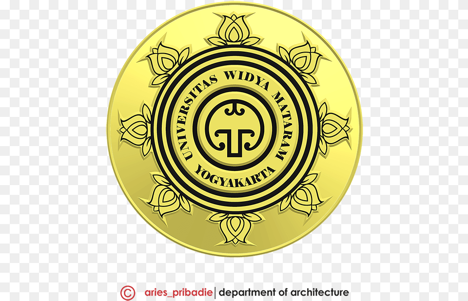 Logo Universitas Widya Mataram Yogyakarta Uwmy Oleh Best In Reading Award, Gold, Plate Png Image