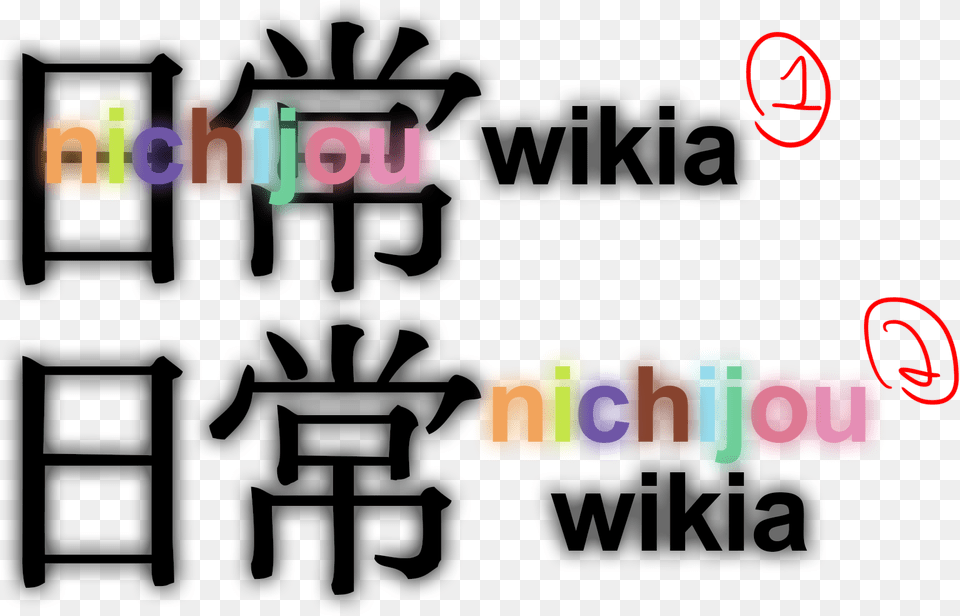 Logo Variations Nichijou Logo, Text, Art Free Png Download