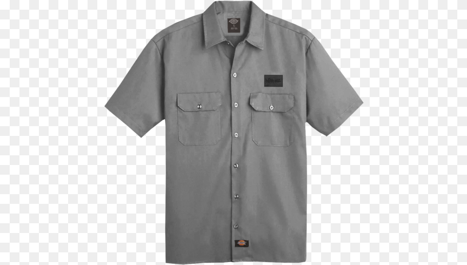 Logo Vegan Patch Grey Work Shirt Grey Work Shirt, Clothing, Long Sleeve, Sleeve, Dress Shirt Free Transparent Png