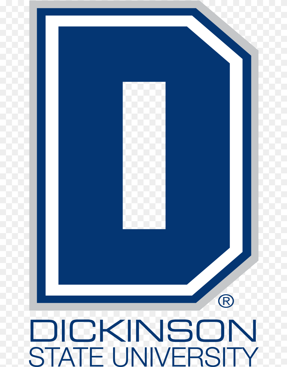 Logo Vertical Full Color Dickinson State Blue Hawks Logo, Sign, Symbol Free Transparent Png