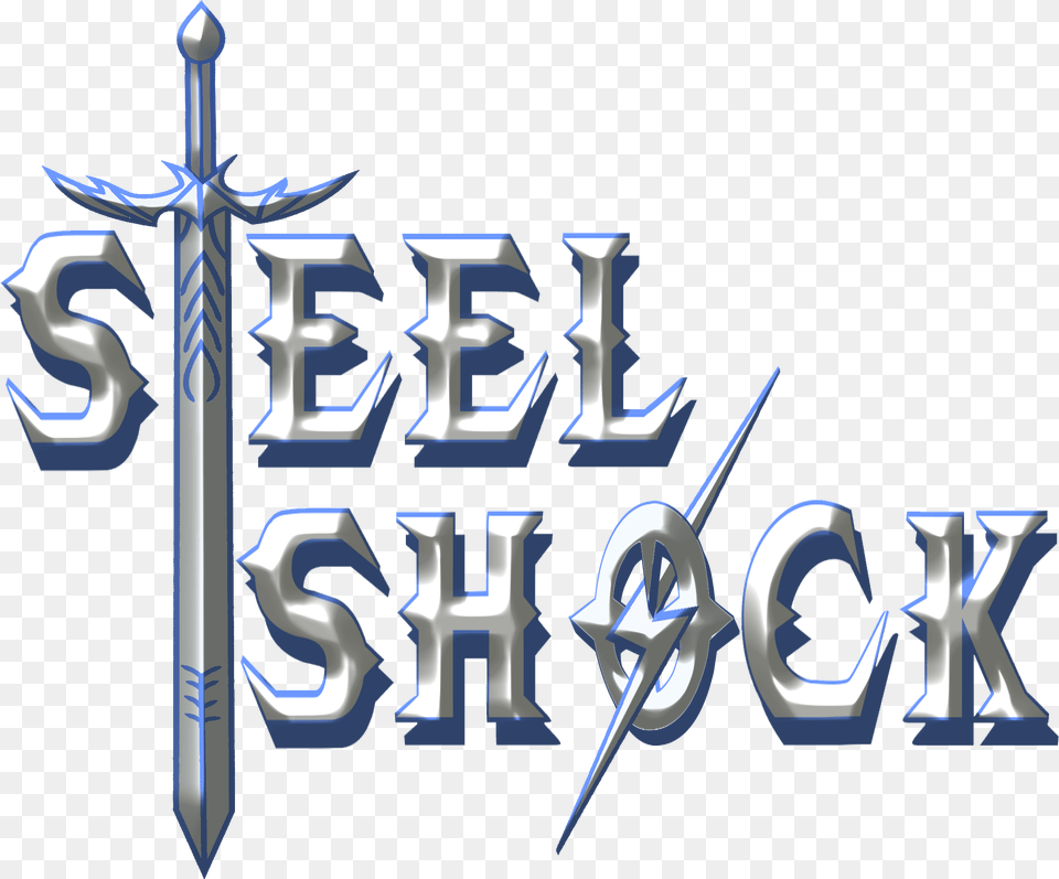 Logo Vrijstaand Steel Shock Logo, Sword, Weapon, Cross, Symbol Free Png
