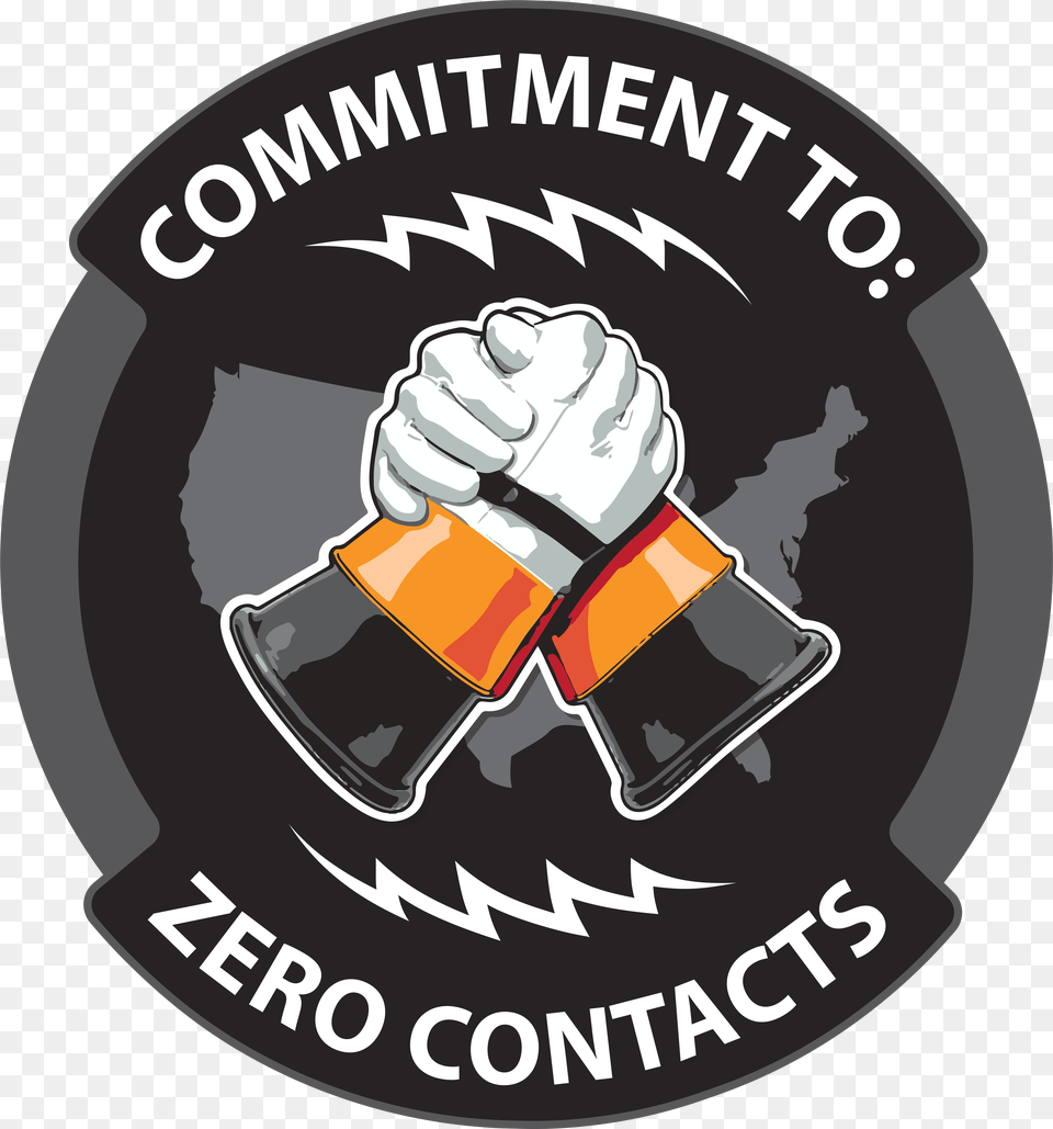 Logo W Gloved Hand Commitment To Zero Contacts, Body Part, Person, Can, Tin Png