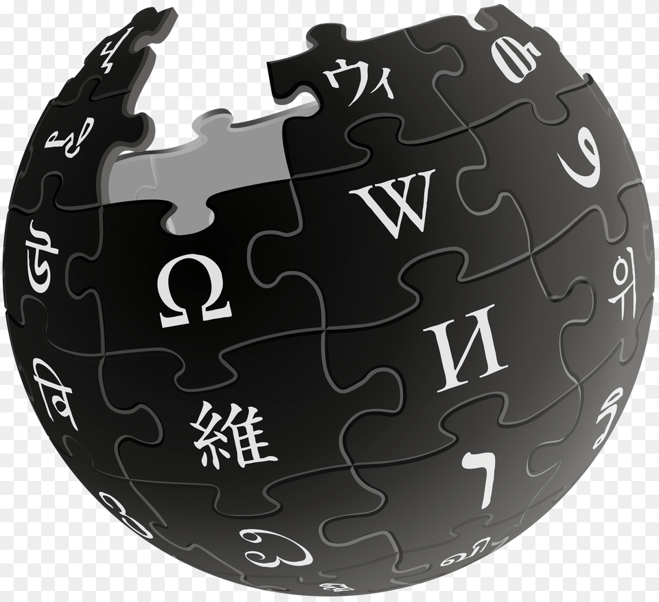 Logo Wikipedia 8 Wikipedia Black Logo, Sphere, Ammunition, Grenade, Weapon Png Image