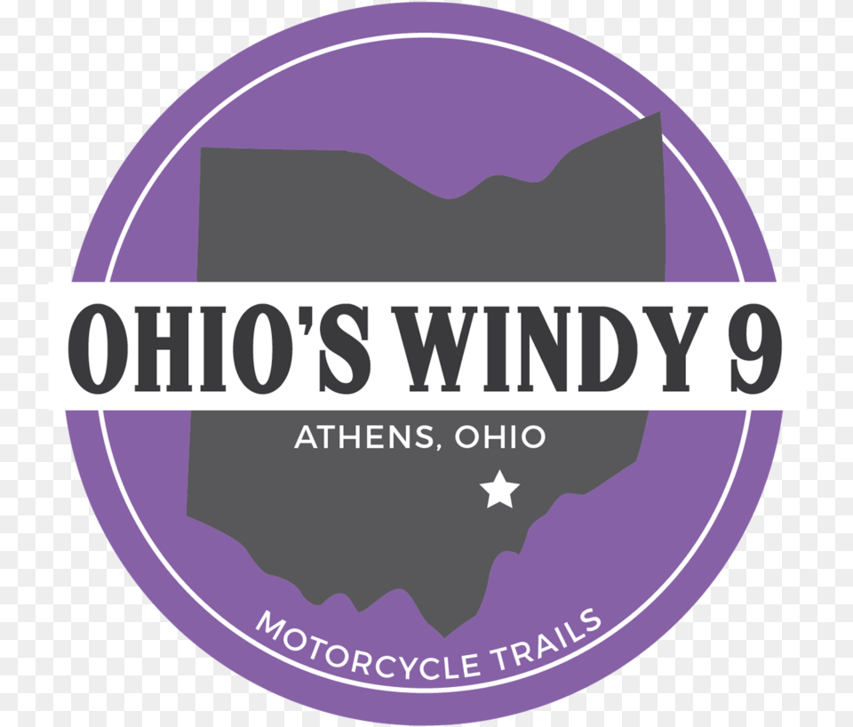 Logo Windy9 Motorcycle Roads Athens Ohio, Badge, Symbol, Sticker, Disk Png Image