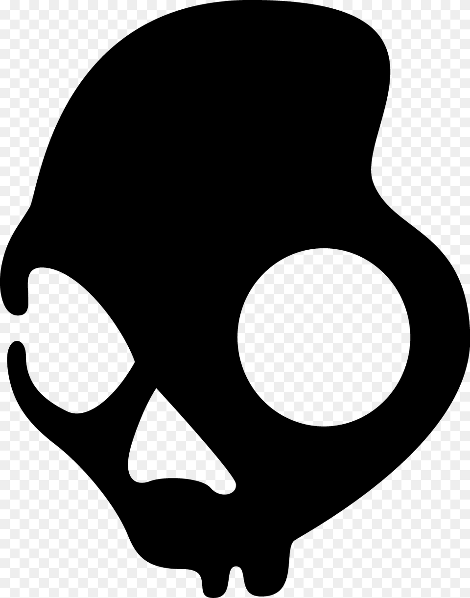 Logo With A Black Skull Download Skull Candy Logo, Stencil, Silhouette, Animal, Wildlife Free Transparent Png
