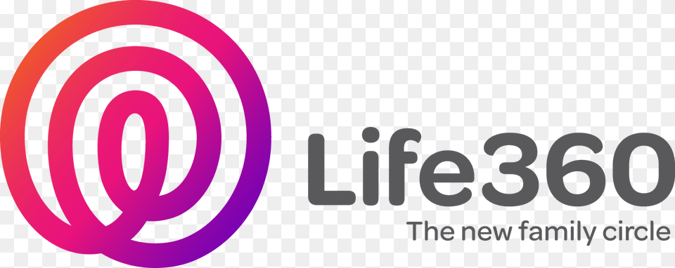 Logo With Tagline And Gradient Life 360 App, Spiral Free Png