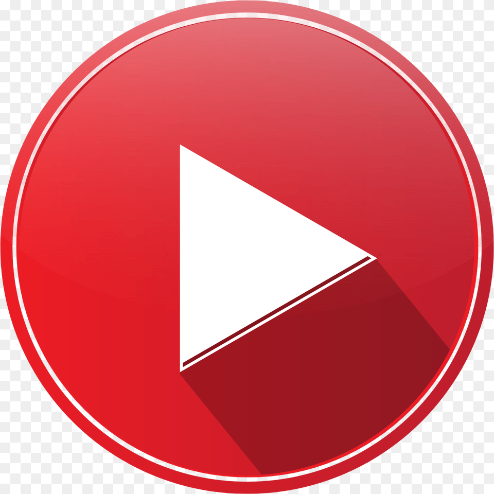 Logo Youtube Custom Logo, Triangle, Disk, Sign, Symbol Free Png