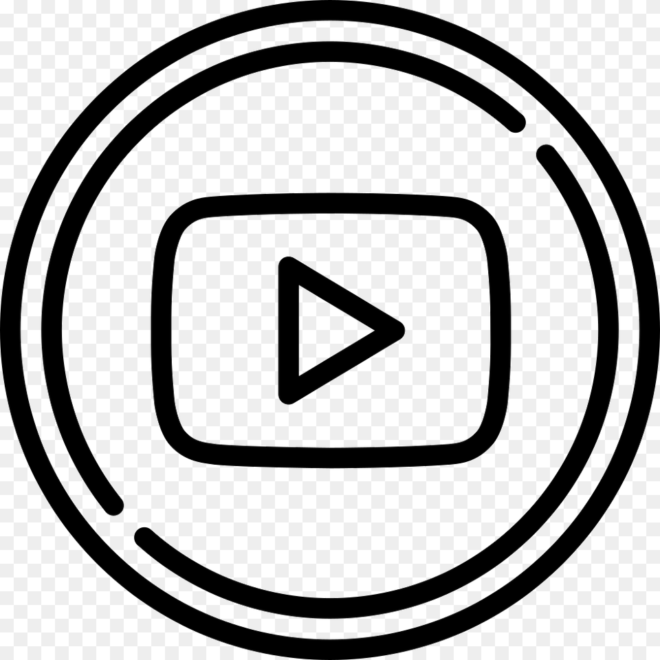 Logo Youtube Putih, Symbol, Sign Free Png Download
