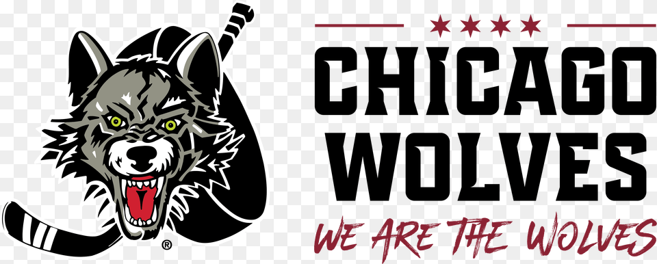 Logolockup2 Chicago Wolves, Stencil, Text, Publication, Pet Free Png
