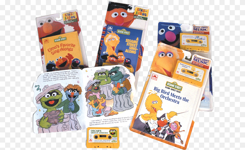 Logos Covers Packaging For Ctw Sesame Street Oscar The Grouch, Book, Publication, Baby, Person Free Png