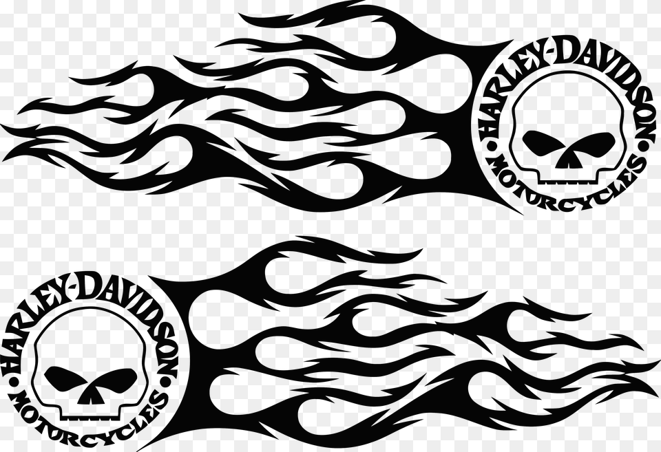 Logos De Harley Davidson Motos, Stencil, Sticker, Logo, Face Free Png Download