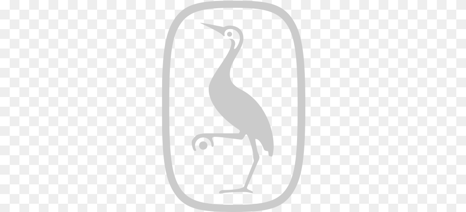 Logos Small Grey Gyldendal, Animal, Bird, Crane Bird, Waterfowl Free Transparent Png