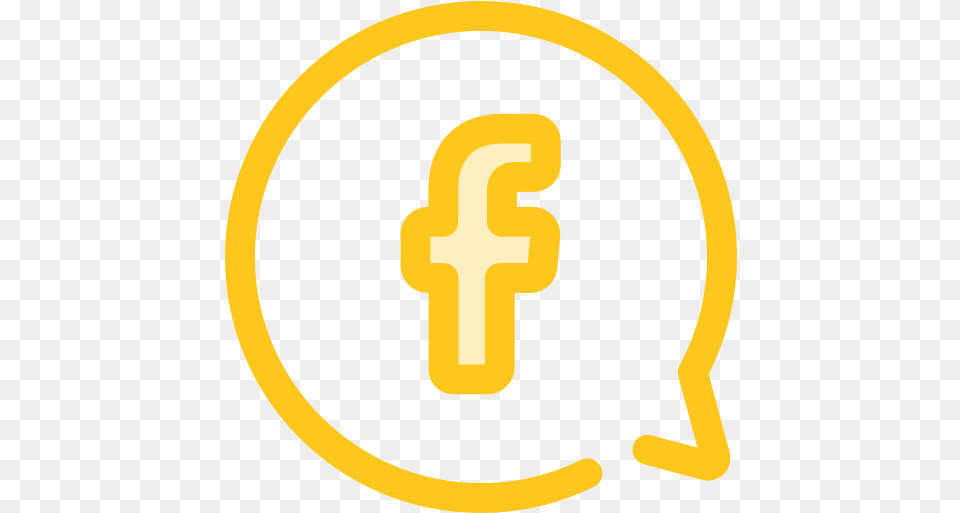 Logotype Logos Communications Interface Facebook Social Facebook Icon Yellow Vector, Symbol, Text Free Png Download