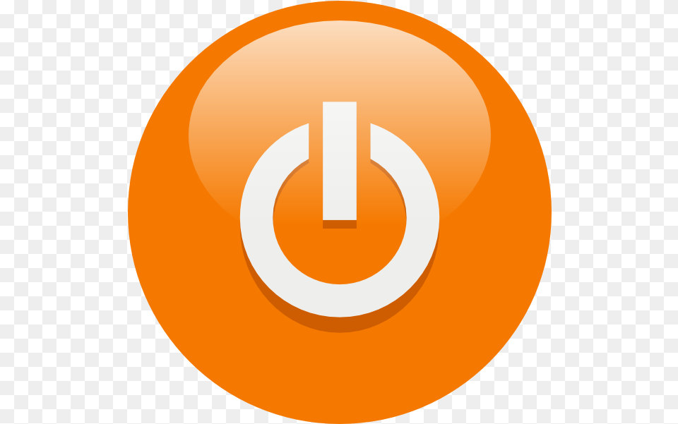 Logout Icon Orange Power Button Icon, Number, Symbol, Text, Disk Free Png Download