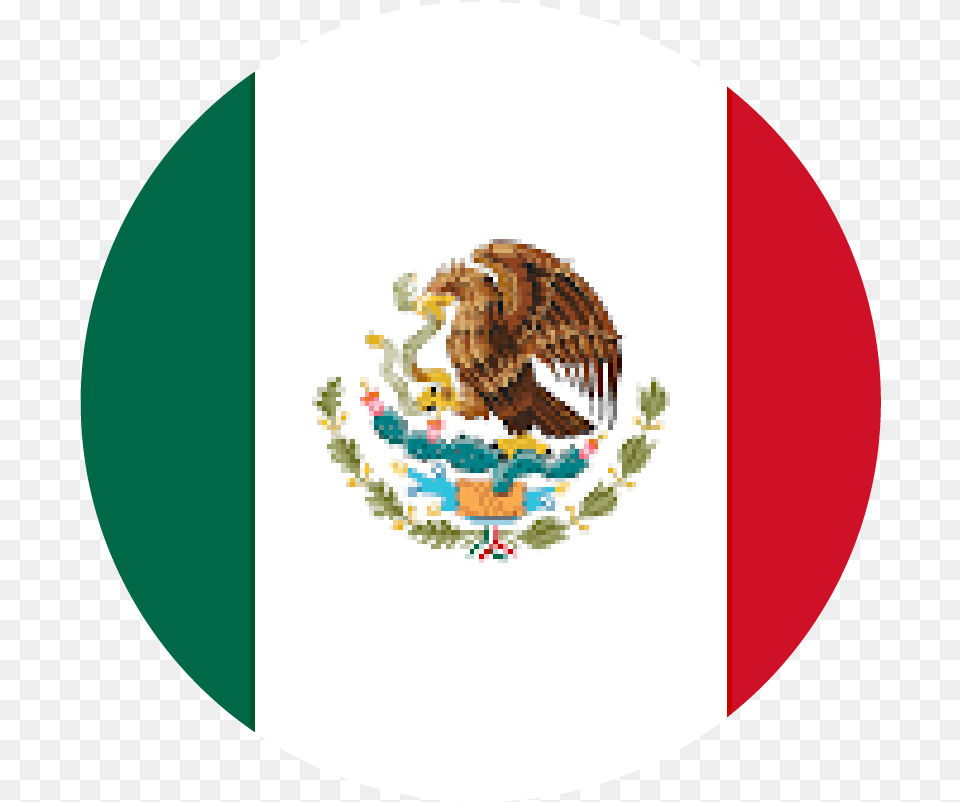 Lokequieras Enviando Alegras Mexico Flag Circle, Disk, Pattern, Animal, Bird Png