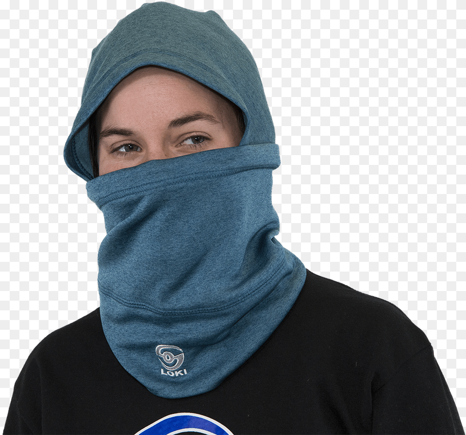Loki All In One Tech Hat Scarf, Clothing, Hood, Fleece, Man Png Image