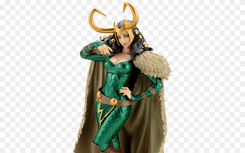 Loki Bishoujo Statue Lady Loki Figure, Cape, Clothing, Costume, Figurine Png Image