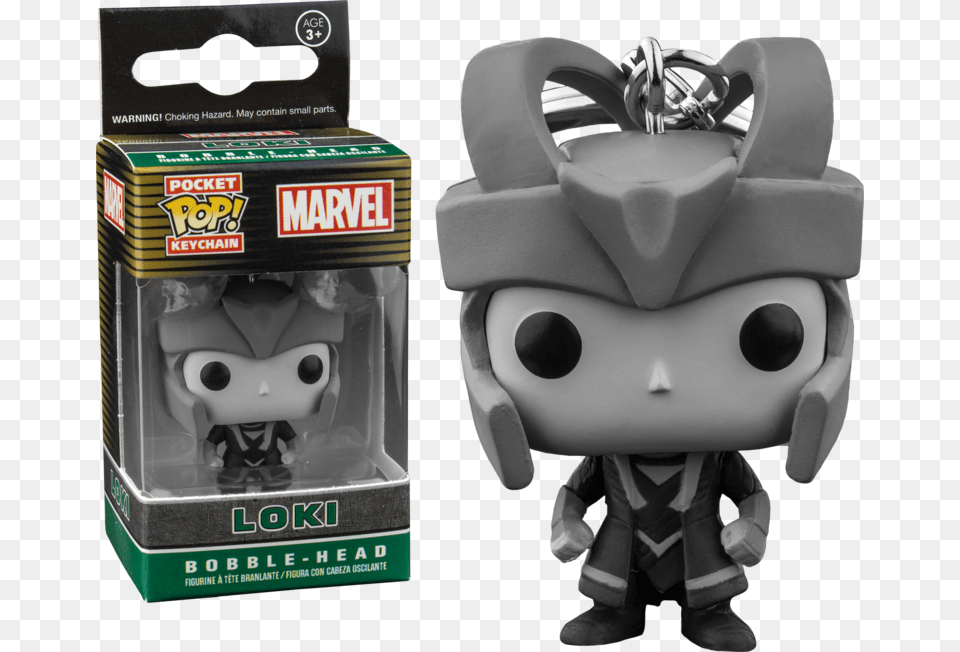 Loki Black And White Pocket Pop Vinyl Keychain Funko Pop Loki Keychain, Toy, Baby, Person, Accessories Free Png