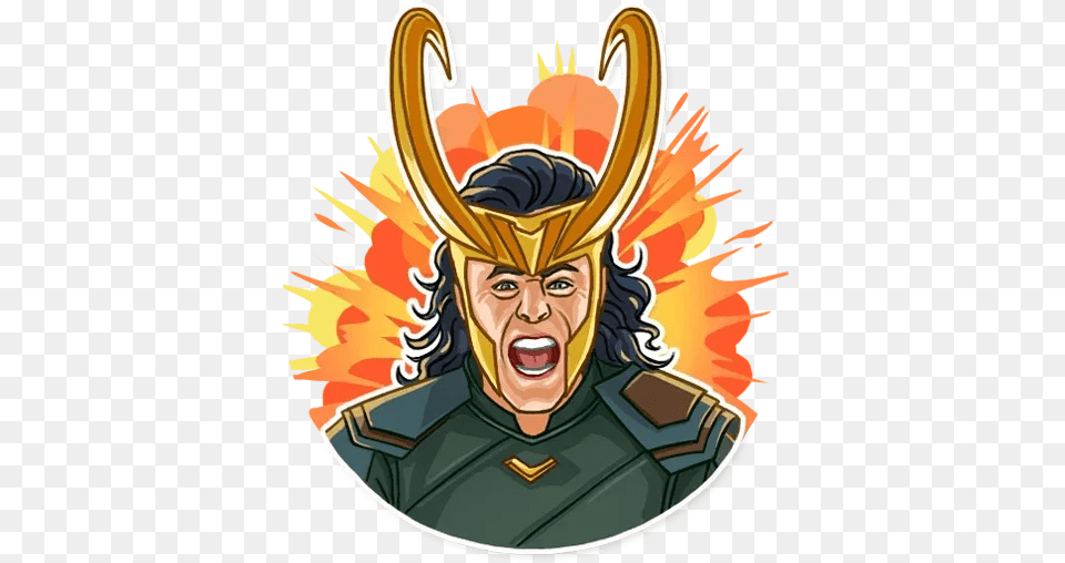 Loki Whatsapp Stickers Stickers Cloud Illustration, Baby, Person, Face, Head Png Image