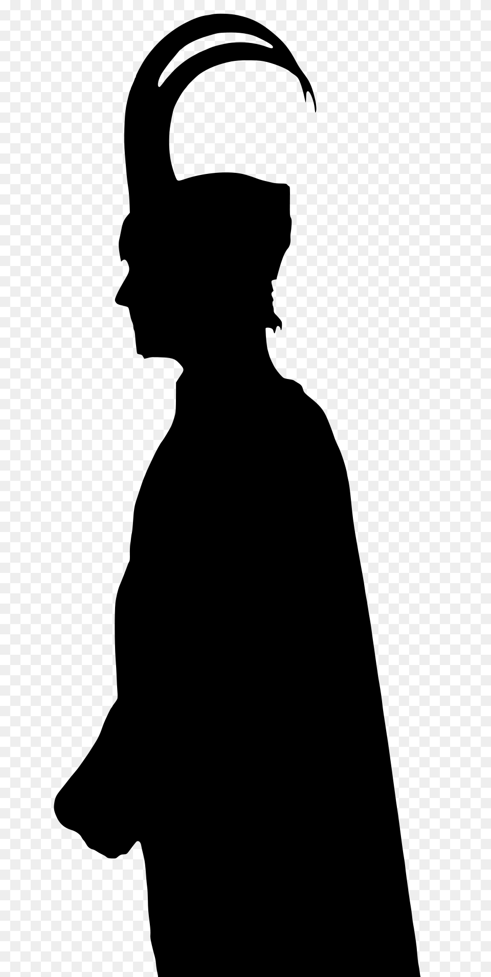 Lokis Vectorized Silhouette, Gray Free Png