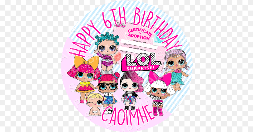 Lol Doll Cake Topper Archives Edible Cake Toppers Ireland Topper Happy Birthday Lol, Baby, Person, Publication, Comics Free Png Download