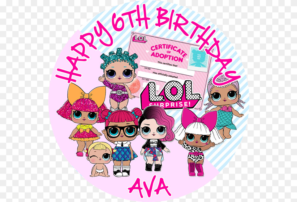 Lol Doll Topper Happy Birthday Lol, Baby, Person, Publication, Comics Png