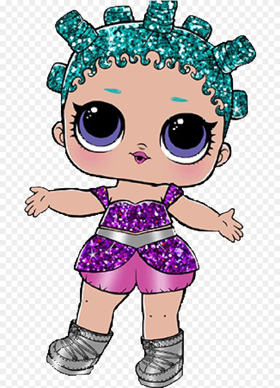 Lol Doll Transparent Picture Cosmic Queen Lol Surprise, Baby, Purple, Person, Head Png