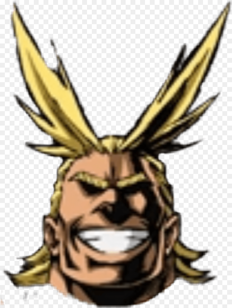 Lol Face Transparent All Might Face, Book, Comics, Person, Publication Png