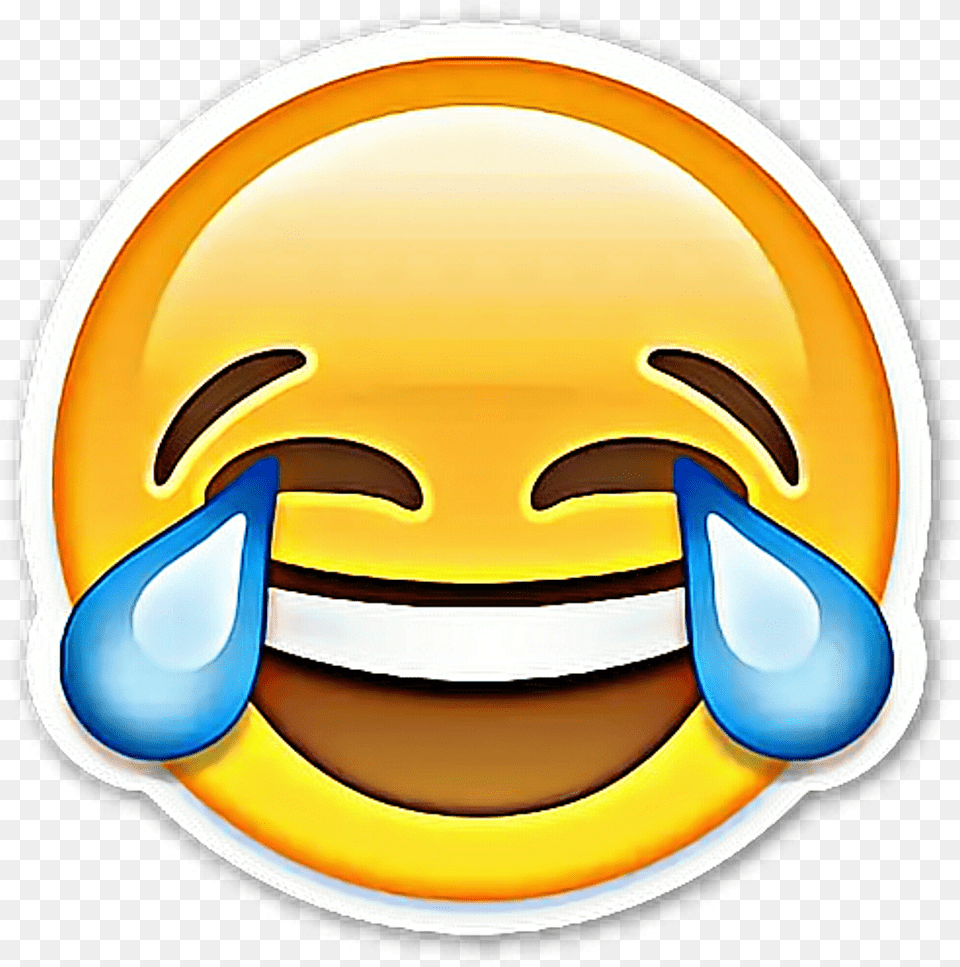 Lol Lmao Laugh Laughing Emogi Yellow Laughingemojj Crying Emoji Background, Cutlery, Helmet, Spoon Free Png