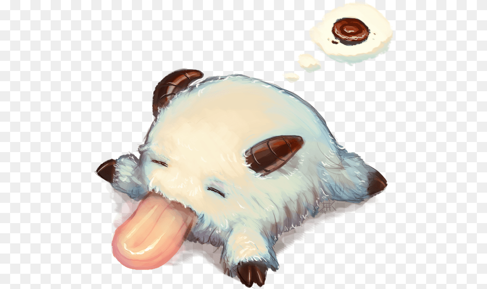 Lol Sleepy Poro By Cubehero D7ih5mn League Of Legends Funny, Cream, Dessert, Food, Ice Cream Free Transparent Png