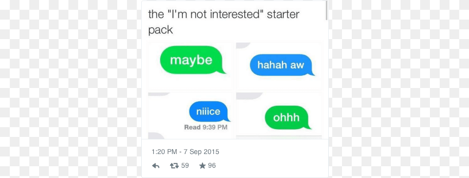 Lol Starter Packs And Http I M Not Interested Starter Pack Meme, Text, Text Message Free Png