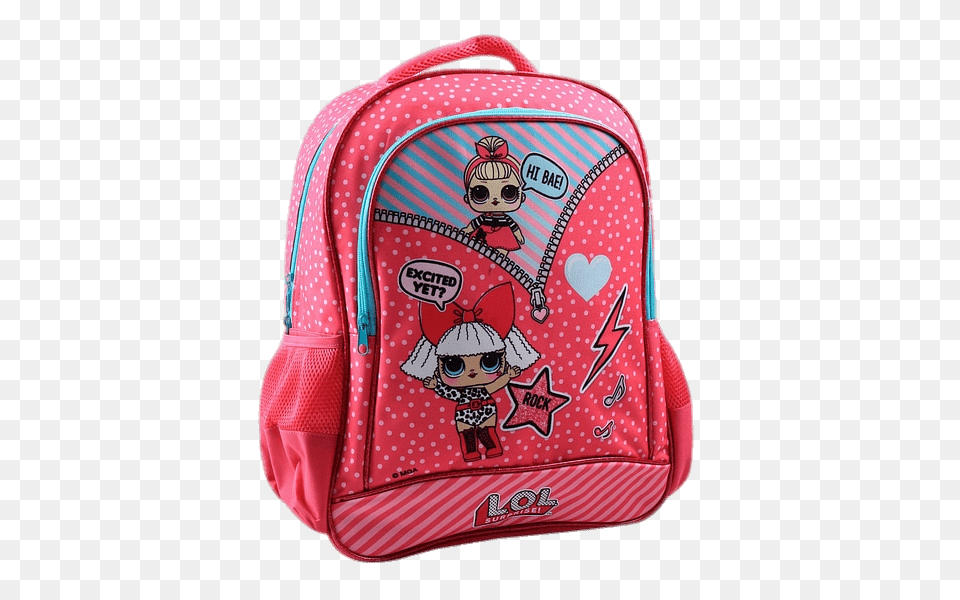 Lol Surprise Backpack, Bag, Baby, Person, Face Png Image
