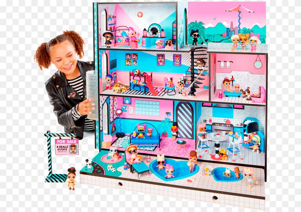 Lol Surprise Doll House, Person, Toy, Face, Head Png