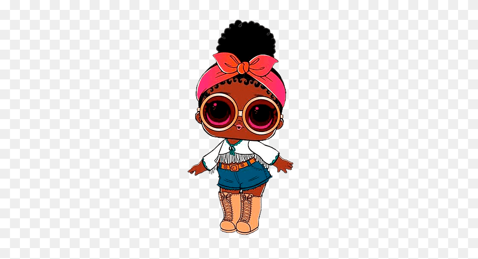 Lol Surprise Girl With Bandana, Baby, Person, Cartoon, Accessories Free Png